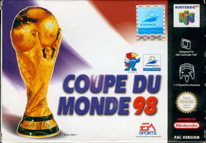 Front cover of World Cup 98 for Nintendo 64