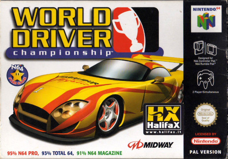 Front cover of World Driver Championship for Nintendo 64