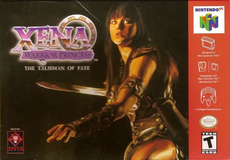 Front cover of Xena: Warrior Princess - The Talisman of Fate for Nintendo 64