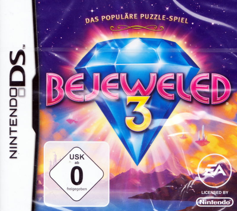 Front cover of Bejeweled 3 for Nintendo DS