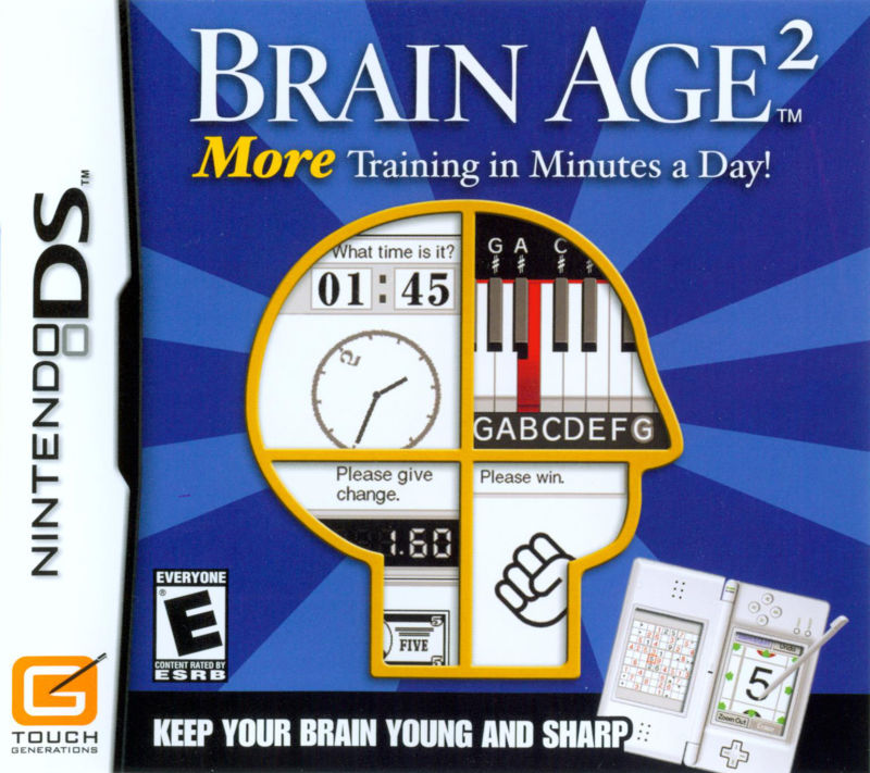 Front cover of Brain Age²: More Training in Minutes a Day! for Nintendo DS