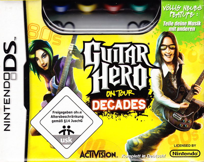 Front cover of Guitar Hero: On Tour - Decades for Nintendo DS