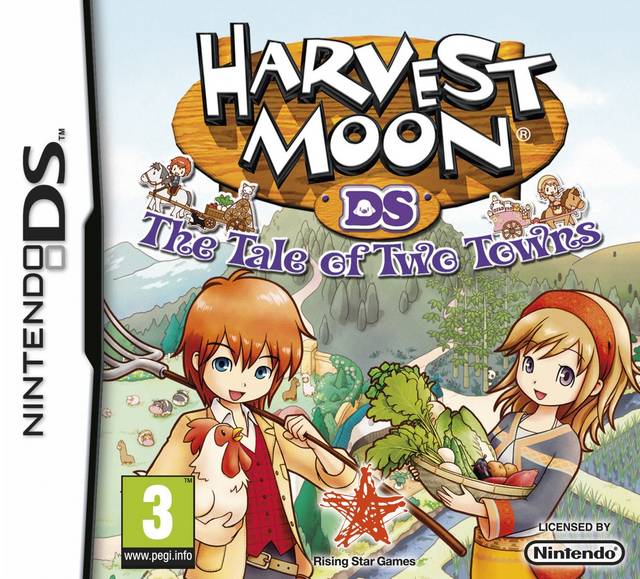 Front cover of Harvest Moon: The Tale of Two Towns for Nintendo DS