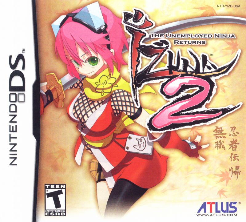 Front cover of Izuna 2: The Unemployed Ninja Returns for Nintendo DS