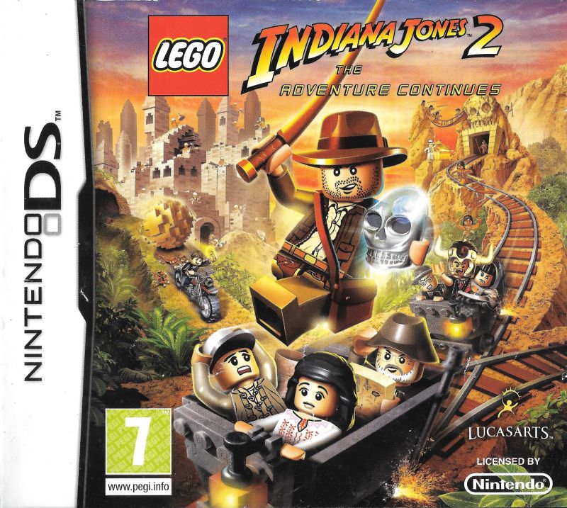 Front cover of LEGO Indiana Jones 2: The Adventure Continues for Nintendo DS