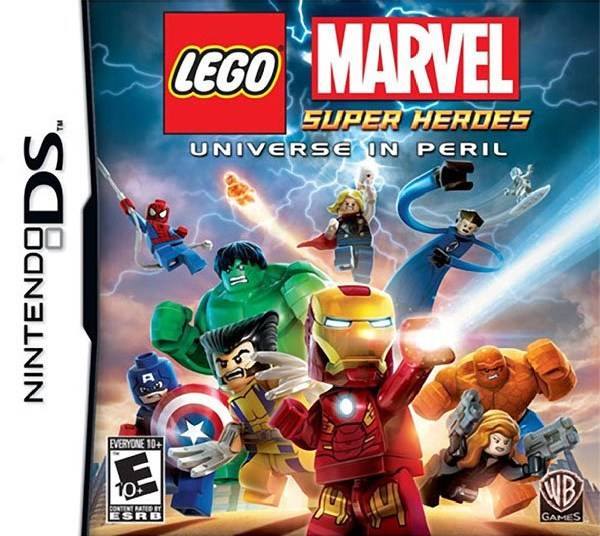 Front cover of LEGO Marvel Super Heroes: Universe in Peril for Nintendo DS