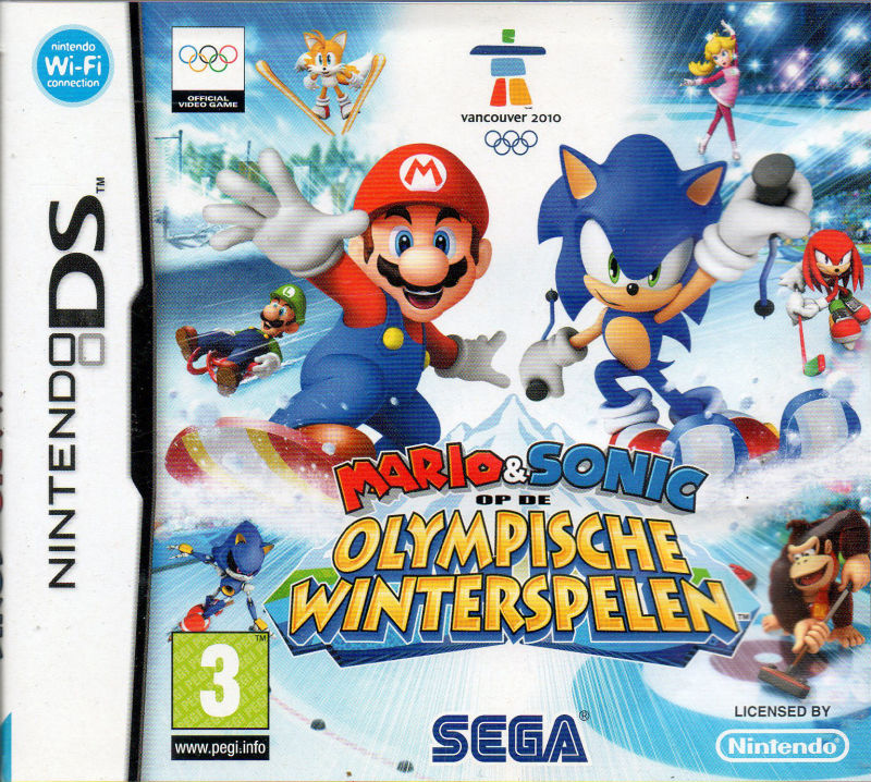 Front cover of Mario & Sonic at the Olympic Winter Games for Nintendo DS