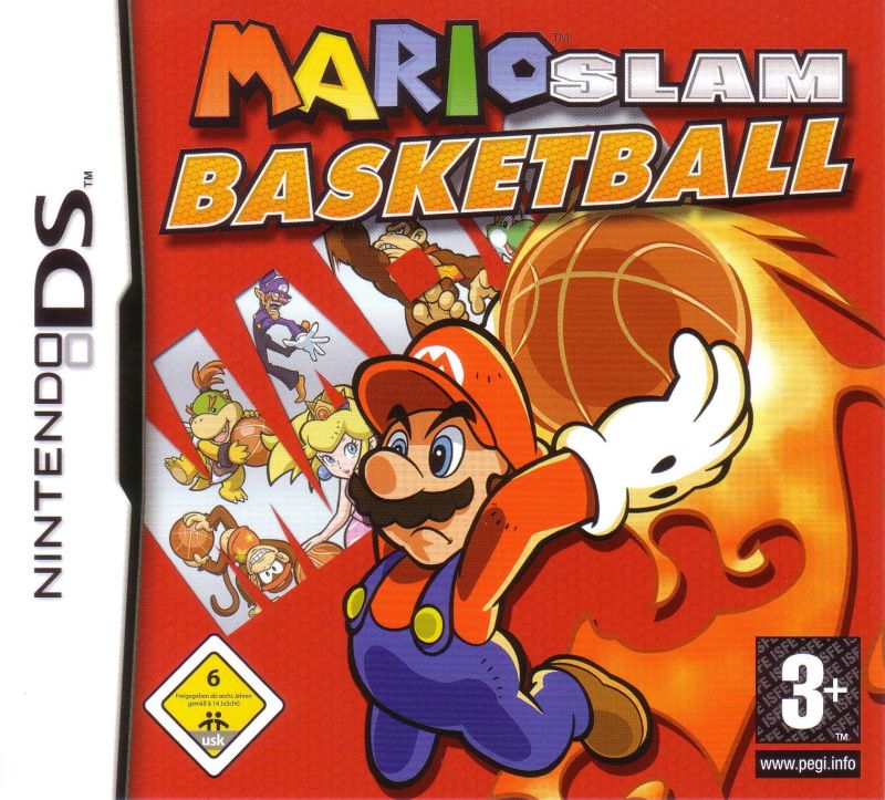 Front cover of Mario Hoops 3 on 3 for Nintendo DS