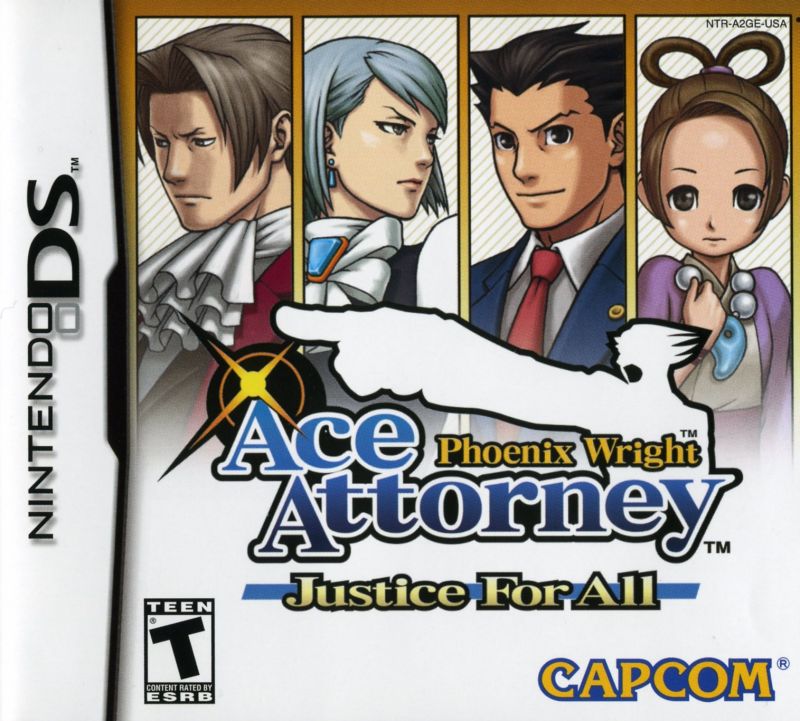 Front cover of Phoenix Wright: Ace Attorney - Justice for All for Nintendo DS
