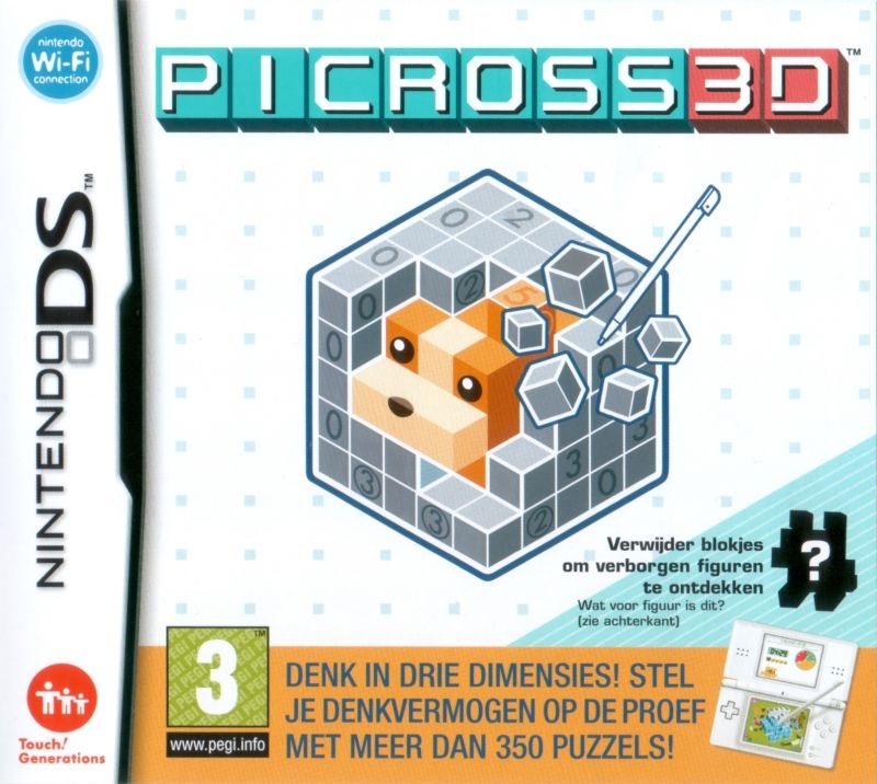 Front cover of Picross 3D for Nintendo DS