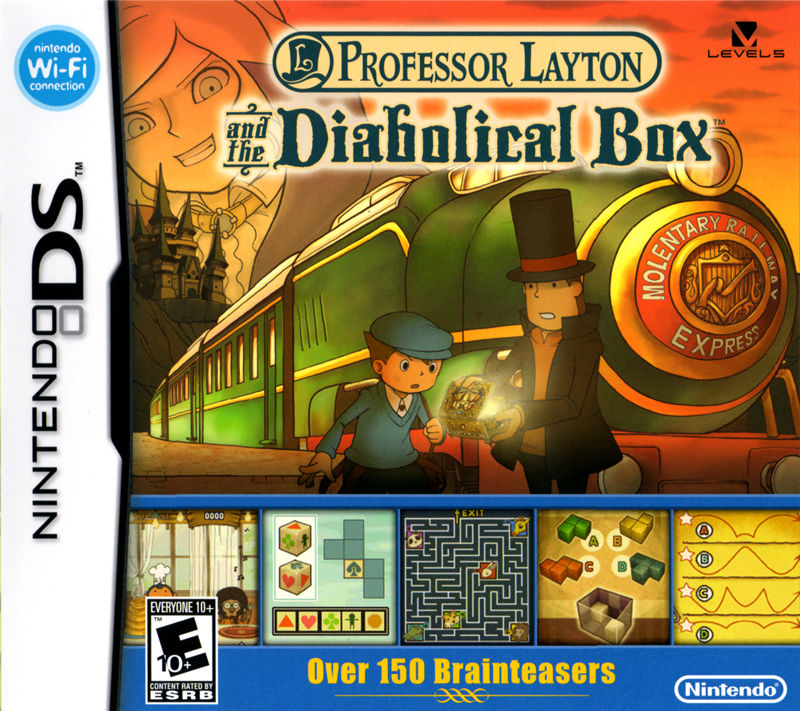 Front cover of Professor Layton and the Diabolical Box for Nintendo DS