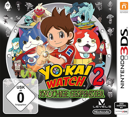 Front cover of Yo-kai Watch 2: Bony Spirits for Nintendo 3DS