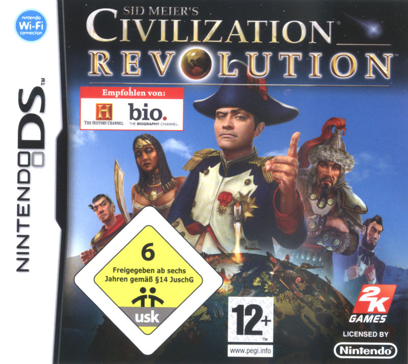 Front cover of Sid Meier's Civilization: Revolution for Nintendo DS