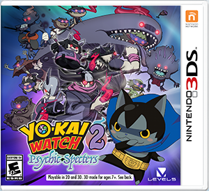 Front cover of Yo-kai Watch 2: Psychic Specters for Nintendo 3DS