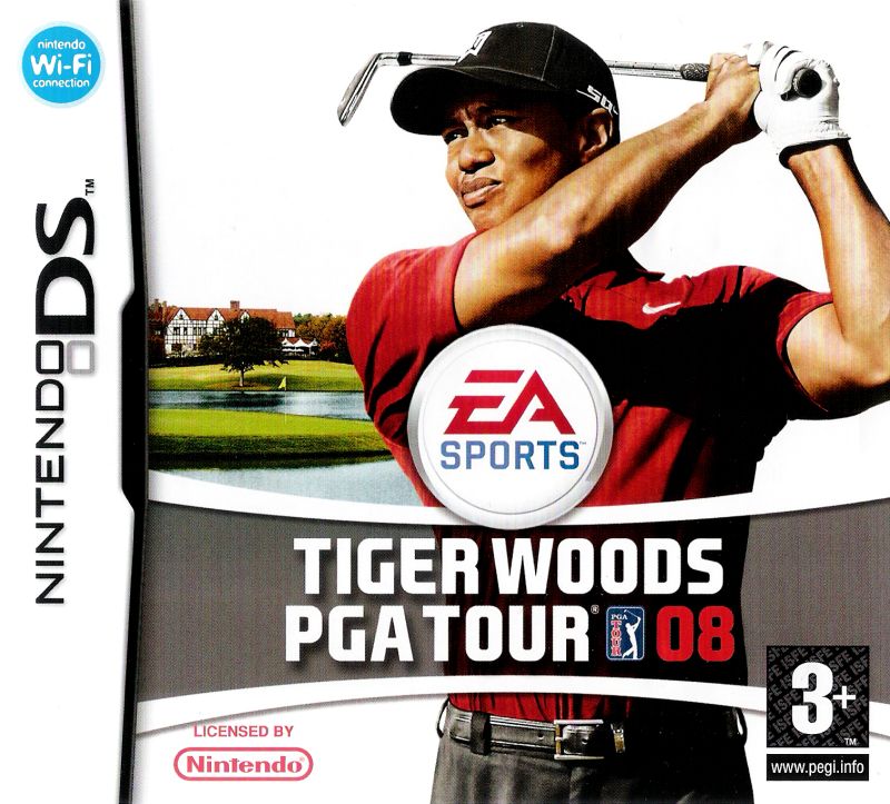 Front cover of Tiger Woods PGA Tour 08 for Nintendo DS