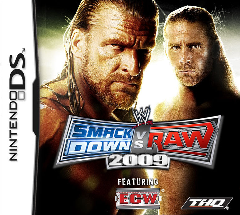 Front cover of WWE Smackdown vs. Raw 2009 for Nintendo DS