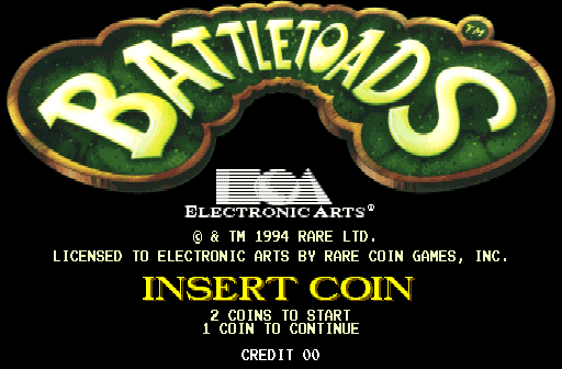 Front cover of Battletoads for Arcade