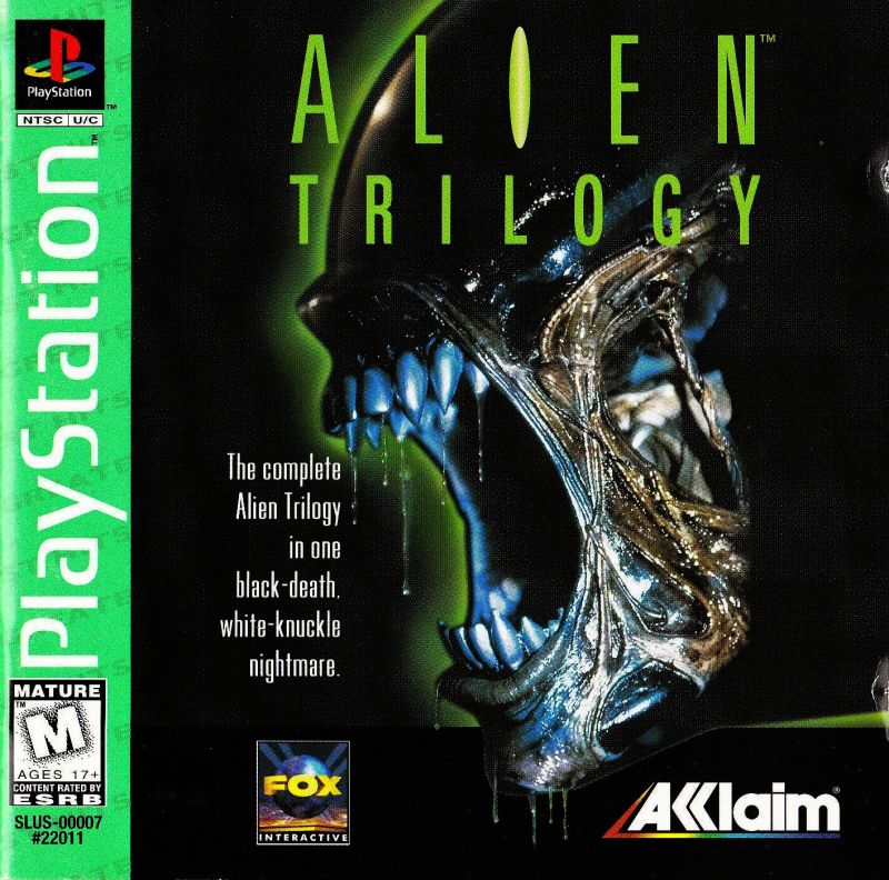 Front cover of Alien Trilogy for PlayStation