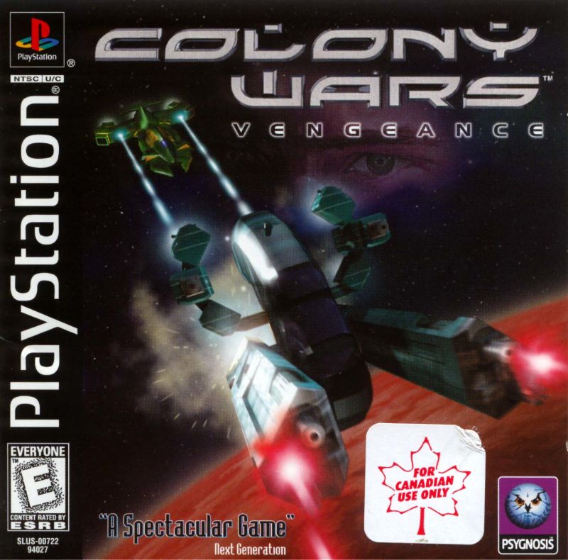 Front cover of Colony Wars: Vengeance for PlayStation
