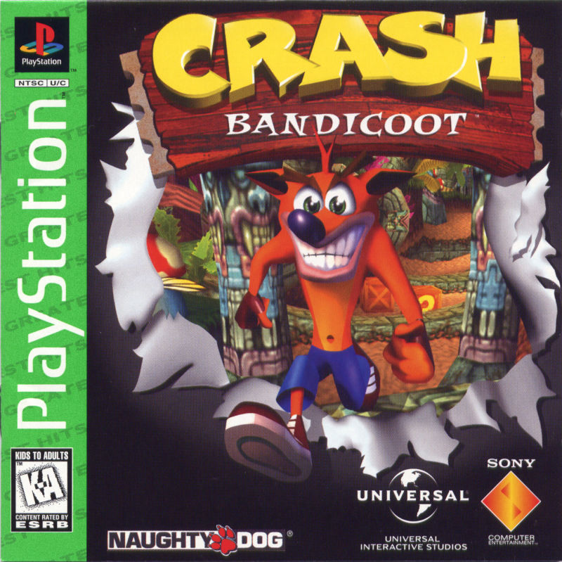 Front cover of Crash Bandicoot for PlayStation