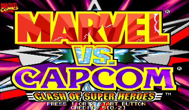 Front cover of Marvel vs. Capcom: Clash of Super Heroes for Arcade