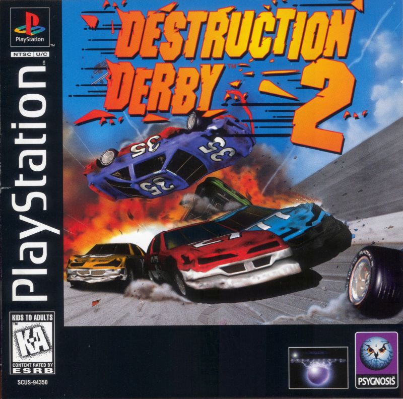 Front cover of Destruction Derby 2 for PlayStation