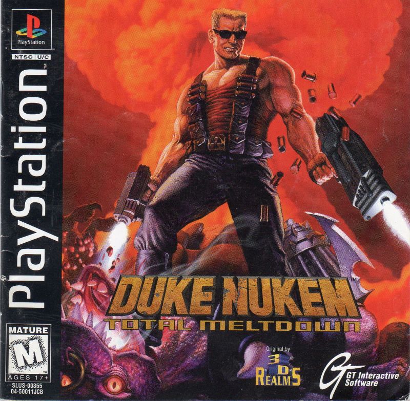 Front cover of Duke Nukem: Total Meltdown for PlayStation