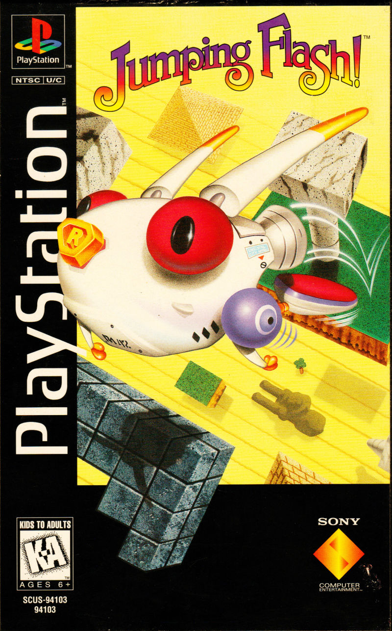 Front cover of Jumping Flash! for PlayStation