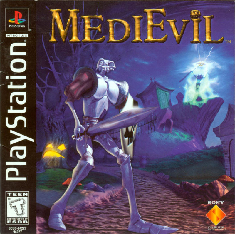 Front cover of MediEvil for PlayStation