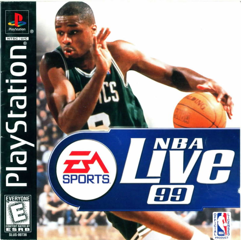 Front cover of NBA Live 99 for PlayStation