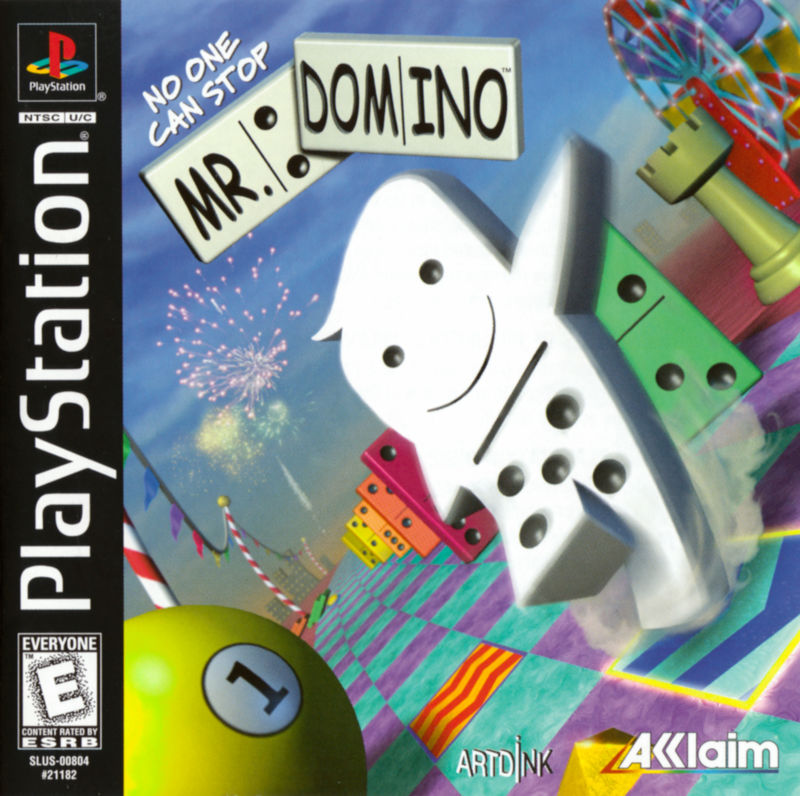Front cover of No One Can Stop Mr. Domino for PlayStation