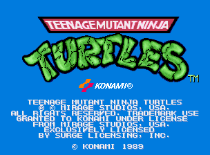 Front cover of Teenage Mutant Ninja Turtles for Arcade