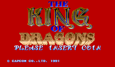 Front cover of The King of Dragons for Arcade