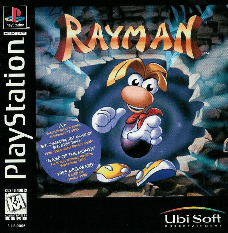Front cover of Rayman for PlayStation
