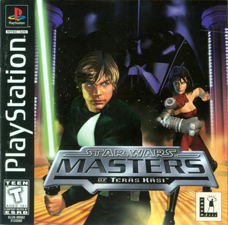 Front cover of Star Wars: Masters of Teräs Käsi for PlayStation