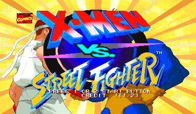 Front cover of X-Men vs. Street Fighter for Arcade