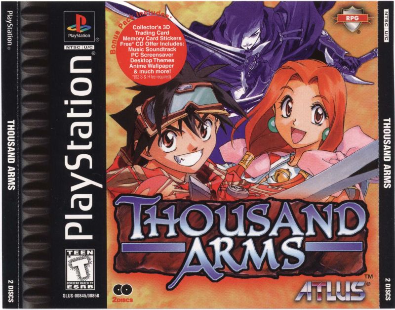 Front cover of Thousand Arms for PlayStation