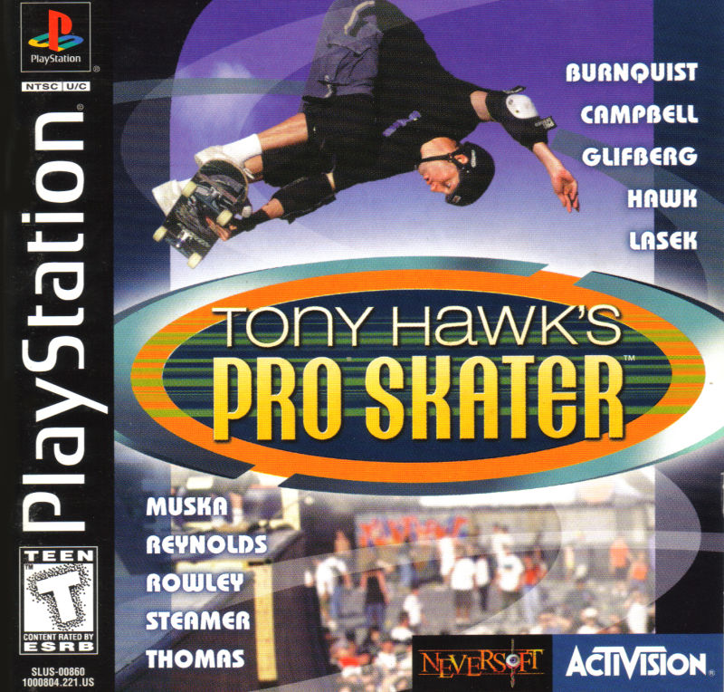 Front cover of Tony Hawk's Pro Skater for PlayStation