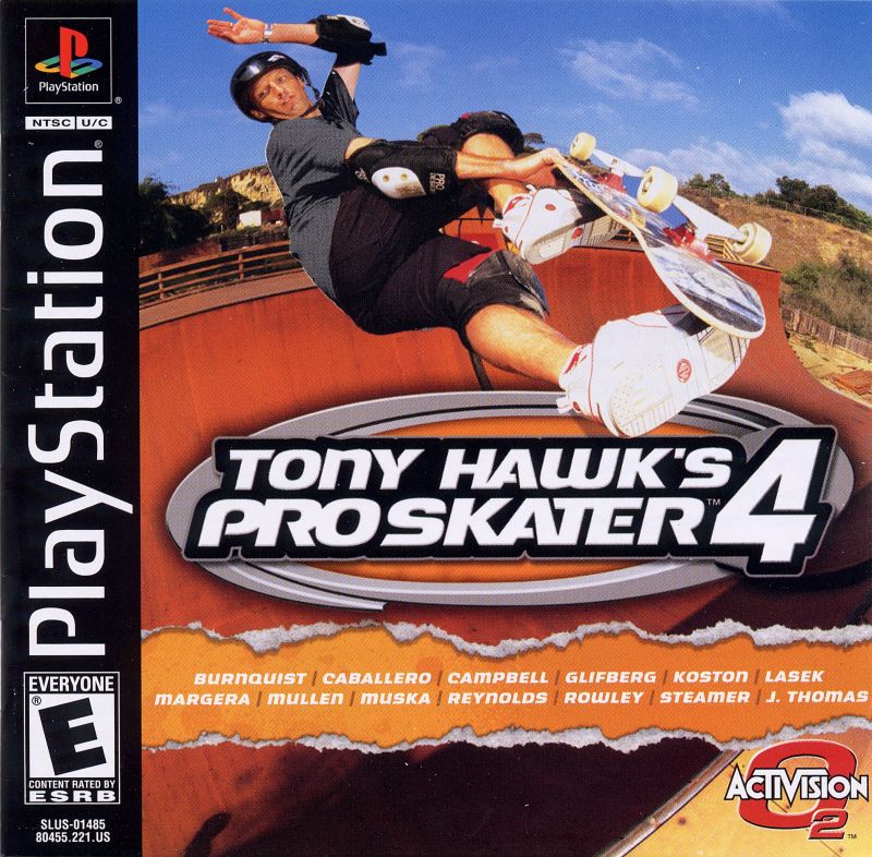Front cover of Tony Hawk's Pro Skater 4 for PlayStation
