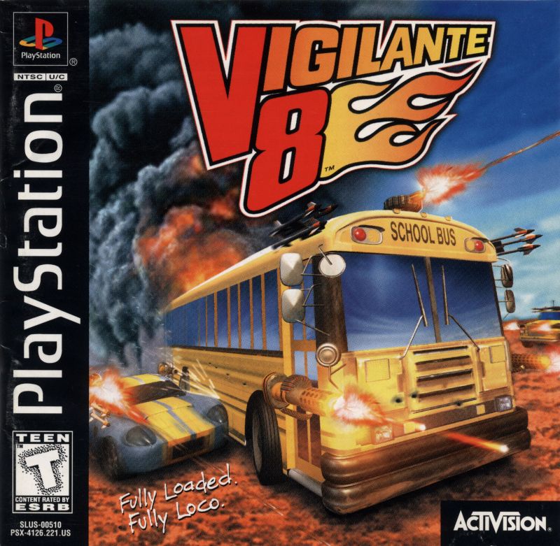 Front cover of Vigilante 8 for PlayStation