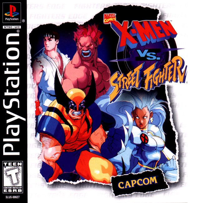 Front cover of X-Men vs. Street Fighter for PlayStation