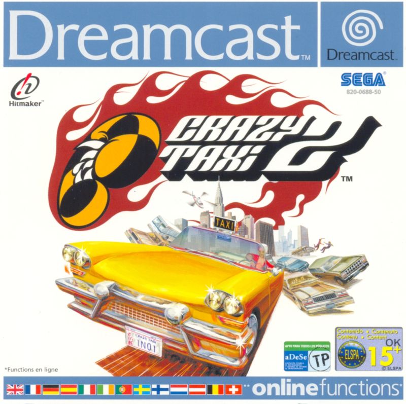 Front cover of Crazy Taxi 2 for Dreamcast