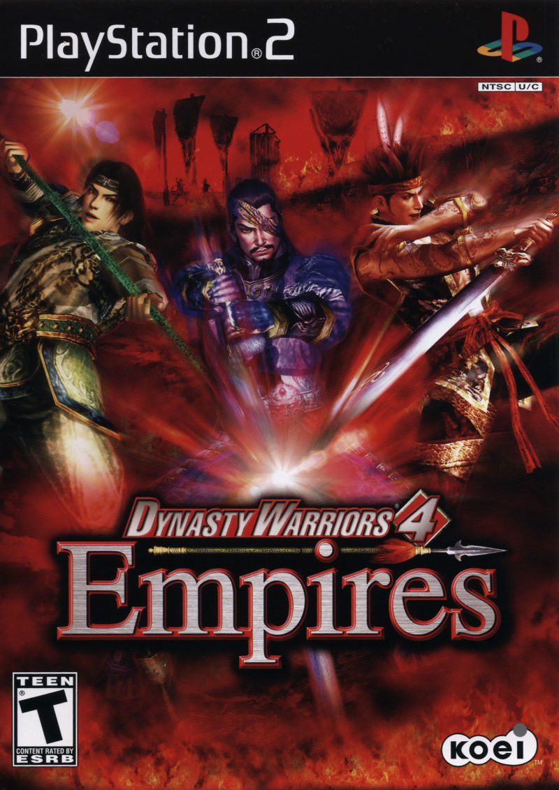 Front cover of Dynasty Warriors 4: Empires for PlayStation 2