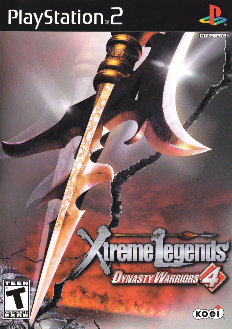 Front cover of Dynasty Warriors 4: Xtreme Legends for PlayStation 2