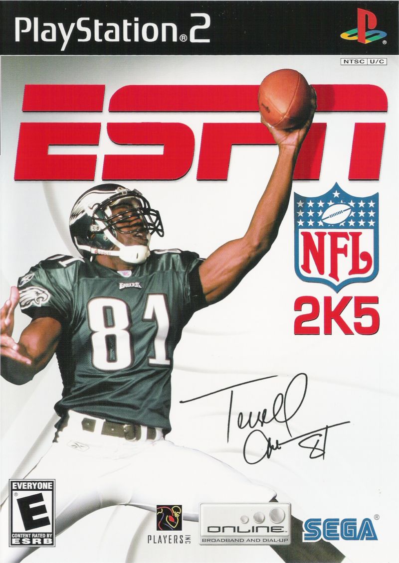 Front cover of ESPN NFL 2K5 for PlayStation 2