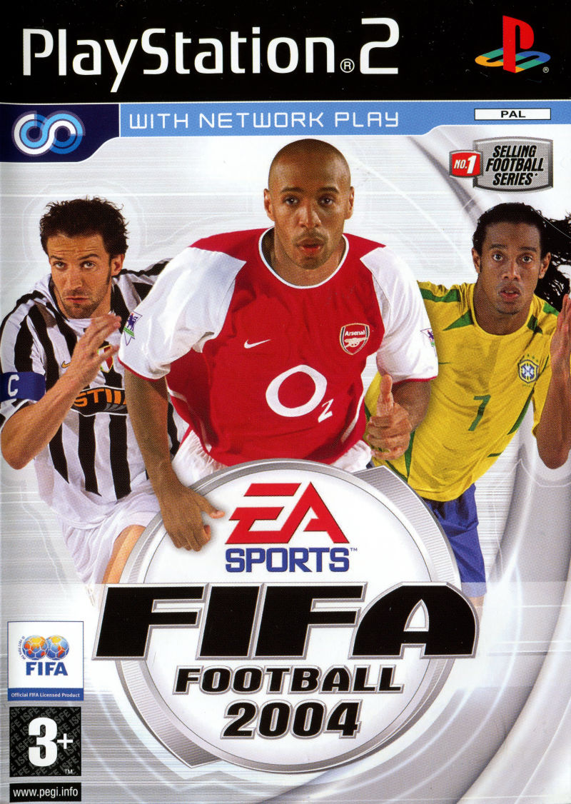 Front cover of FIFA Soccer 2004 for PlayStation 2
