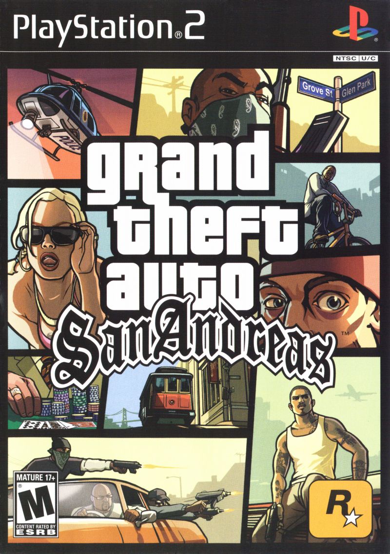 Front cover of Grand Theft Auto: San Andreas for PlayStation 2