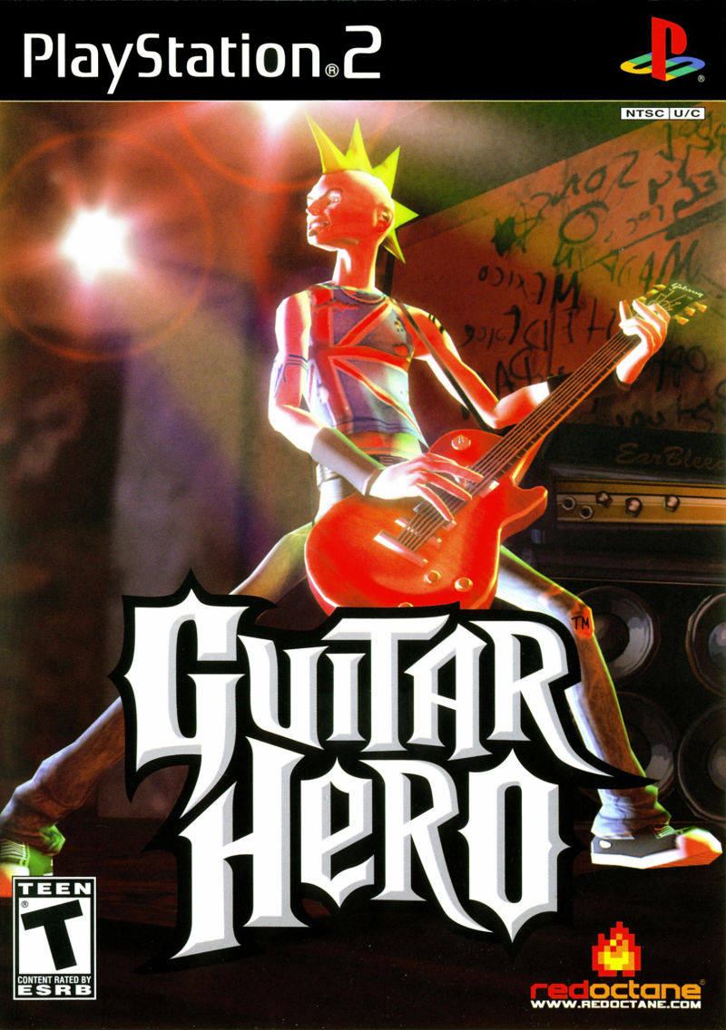 Front cover of Guitar Hero for PlayStation 2