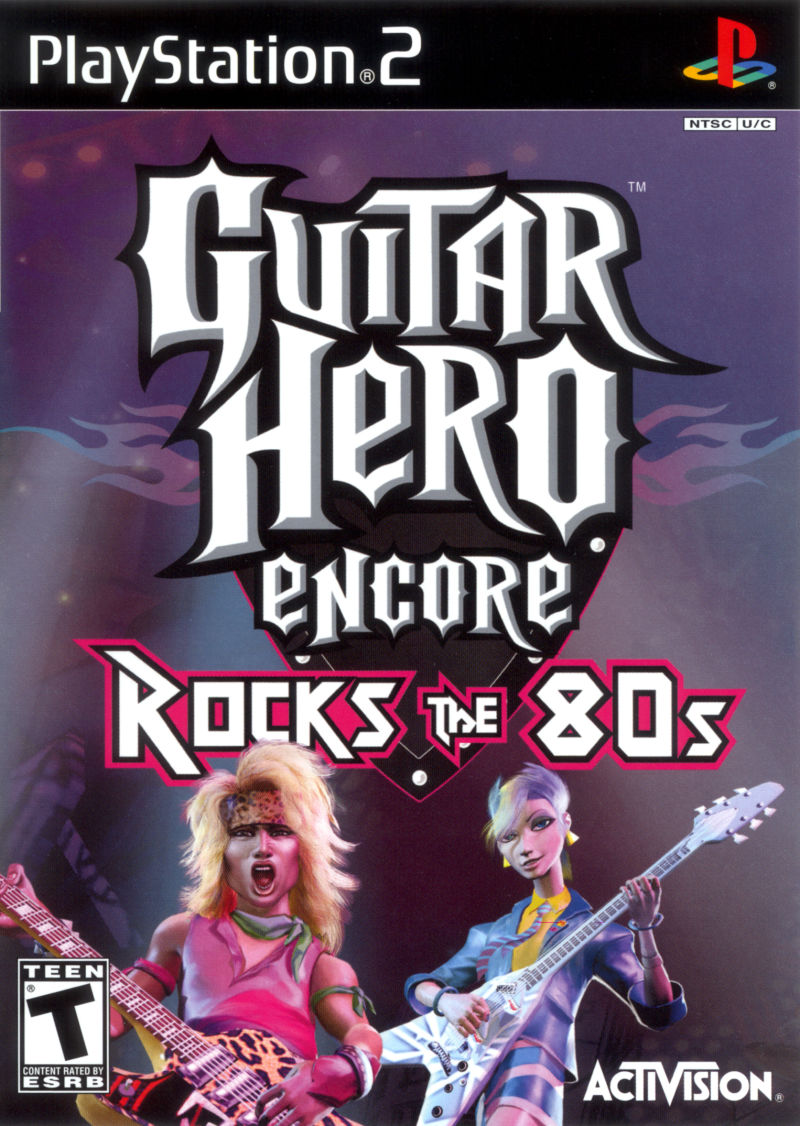 Front cover of Guitar Hero Encore: Rocks the 80s for PlayStation 2