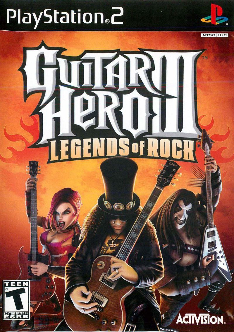 Front cover of Guitar Hero III: Legends of Rock for PlayStation 2